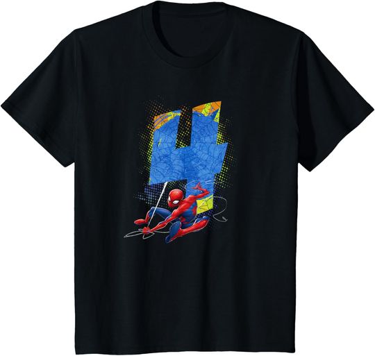 Discover Kids Marvel Super Heroes Spider-Man 4 Year Old Fourth Birthday T-Shirt