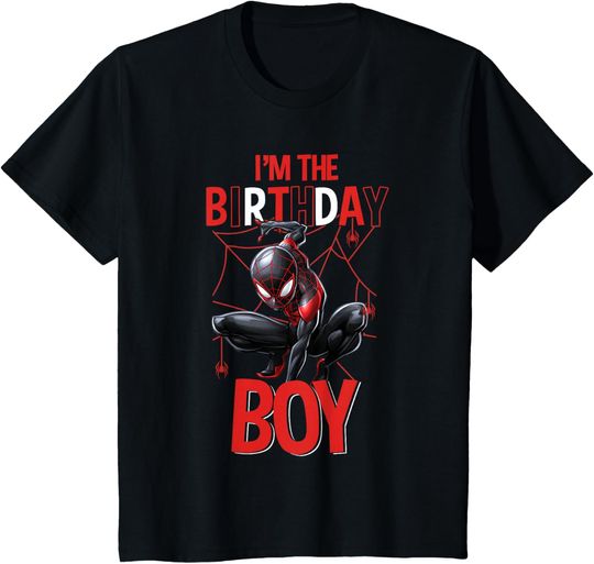 Kids Marvel Spider-Man Miles Morales I'm The Birthday Boy T-Shirt