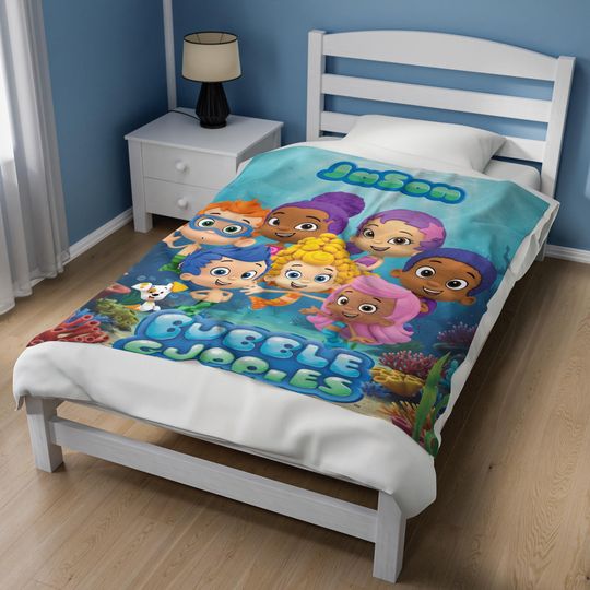 Custom Bubble Guppies Blanket, Disney Bubble Guppies Velvet Blanket