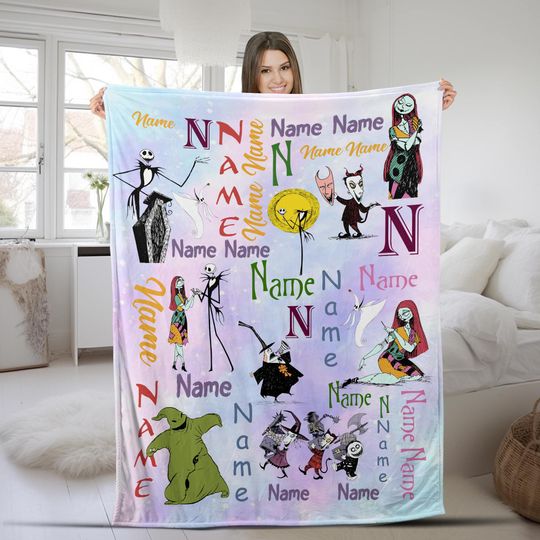Personalized Disney The Nightmare Before Christmas Blanket