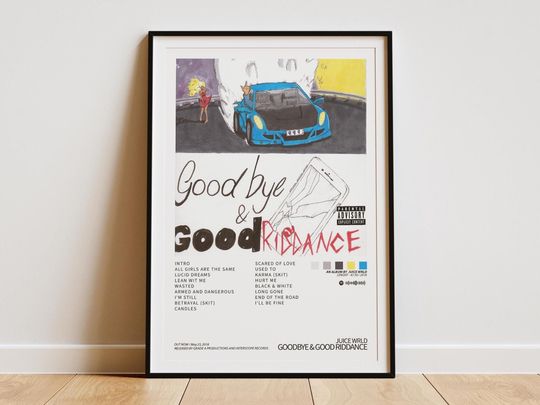 Juice WRLD - Goodbye & Good Riddance Album Cover Poster | Tracklist-Poster | Rap Music Poster Gift | Hip Hop | Juice Wrld Poster