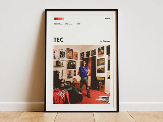 Discover Lil Tecca - TEC Album Cover Digital Poster - Album Cover Posters - Lil Tecca Poster