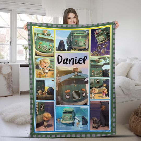 Discover Personalized Trash Truck Blanket, Trash Truck Birthday Gifts,Trash Truck Blanket