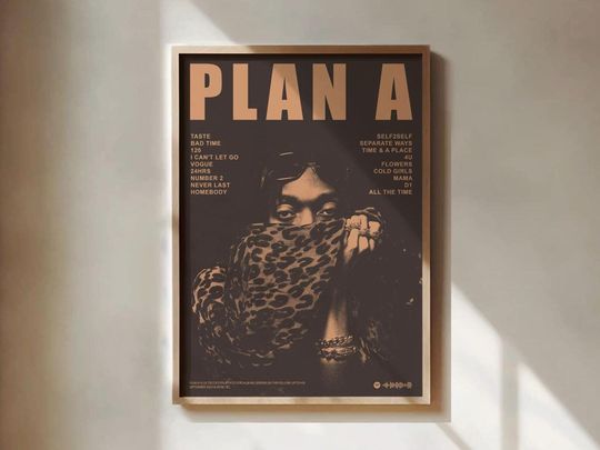 Discover Lil Tecca - Plan A Album Cover Digital Poster | Premium Album Poster | Minimalist Music Poster | Lil Tecca Poster | Digital Art Print