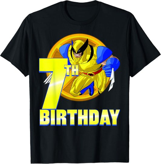 Marvel X-Men Wolverine 7th Birthday Badge T-Shirt