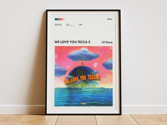 Discover We Love You Tecca 2 Poster Digital Print - Lil Tecca Album Cover Wall Art - Lil Tecca Poster