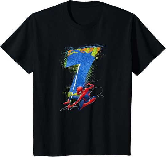 Discover Marvel Super Heroes Spider-Man 7 Year Old Seventh Birthday T-Shirt