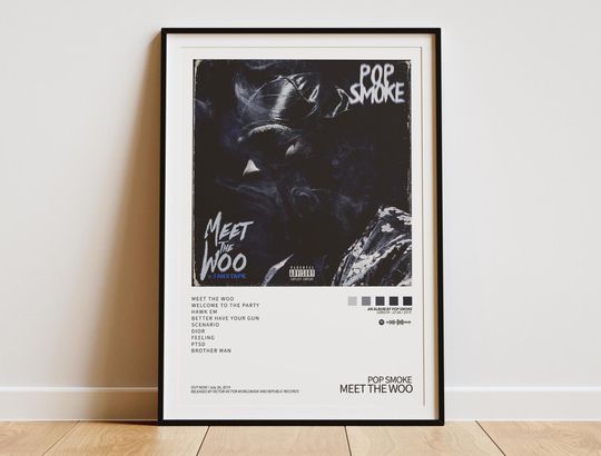 Discover Pop Smoke - Meet the Woo Digital Cover Poster | Rap Album Poster | Hip Hop Poster | Rap Music Poster | Artist Poster | Gift For Boyfriend