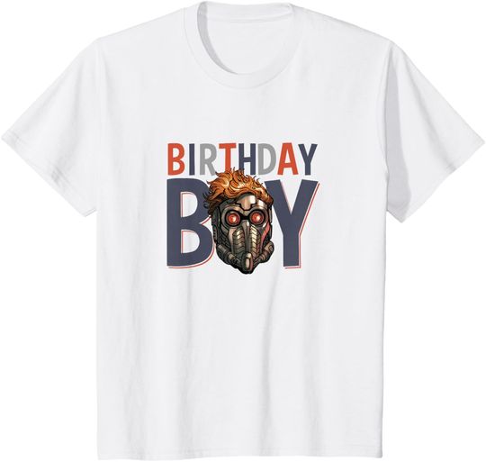 Kids Marvel Guardians of the Galaxy Birthday Boy Star-Lord Youth T-Shirt