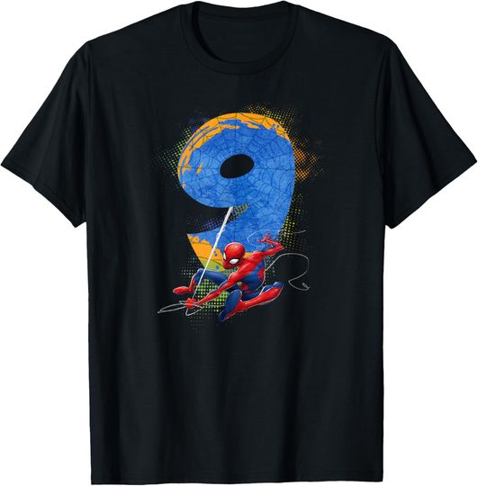 Marvel Super Heroes Spider-Man 9 Year Old Ninth Birthday T-Shirt