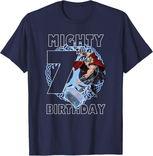 Discover Marvel Thor Mighty 7th Birthday T-Shirt