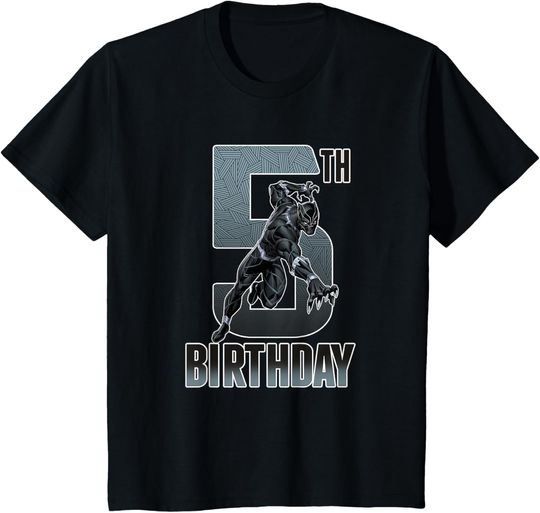 Discover Kids Marvel Universe Classic Black Panther Epic 5th Birthday T-Shirt
