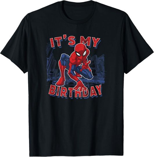 Discover Marvel Spider-Man Classic It's My Birthday T-Shirt