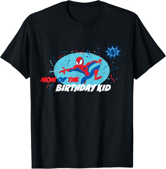 Discover Marvel Spider-Man Toon Family Party Mom of the Birthday Kid T-Shirt