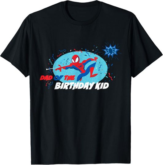 Discover Marvel Spider-Man Toon Family Party Dad of the Birthday Kid T-Shirt