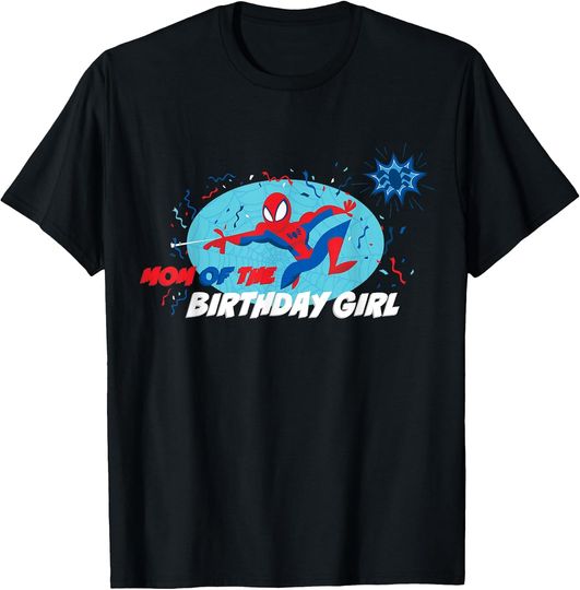 Discover Marvel Spider-Man Toon Family Party Mom of the Birthday Girl T-Shirt