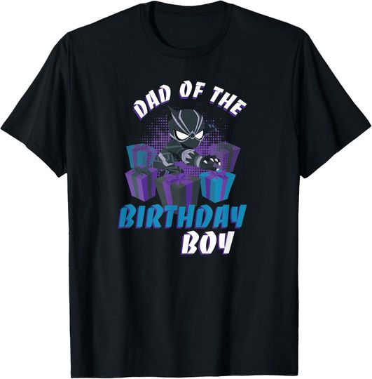 Discover Marvel Black Panther Family Party Dad of the Birthday Boy T-Shirt