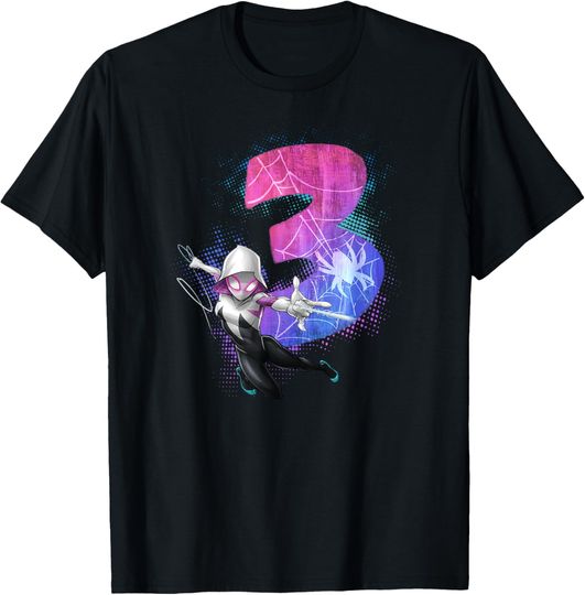 Marvel Ghost-Spider Gwen Stacy 3rd Birthday Graphic T-Shirt