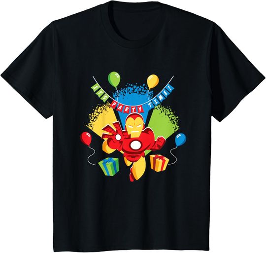 Discover Kids Marvel Iron Man It’s Party Time Birthday T-Shirt