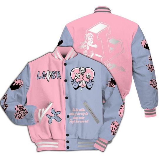 Discover Dunkare Varsity Jacket To Match AJ 5 Retro 35th Anniversary 5s - Loser Lover Heartbreak All Over Print