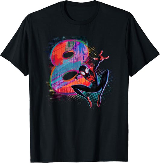 Discover Marvel Spider-Man Miles Morales 8th Birthday Graphic T-Shirt