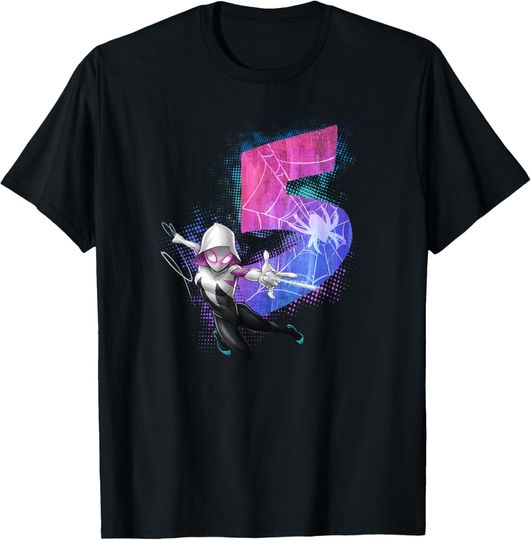 Marvel Ghost Spider Gwen Stacy 5th Birthday Graphic T-Shirt
