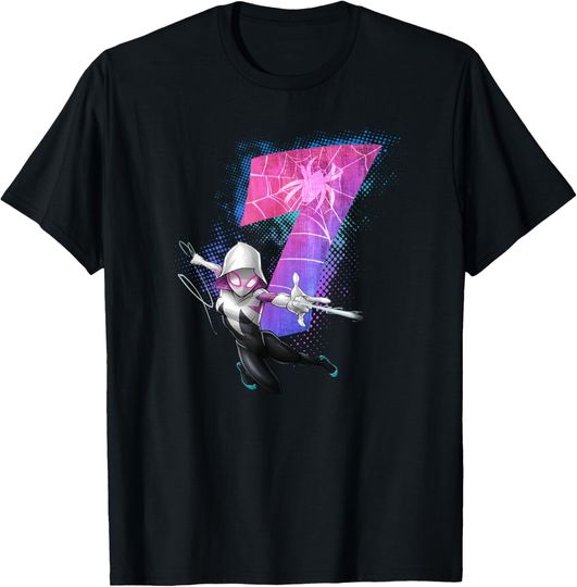 Marvel Ghost Spider Gwen Stacy 7th Birthday Graphic T-Shirt
