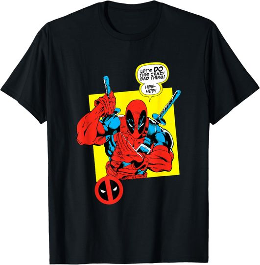Marvel Comics Deadpool Retro Comic Panel Pose T-Shirt