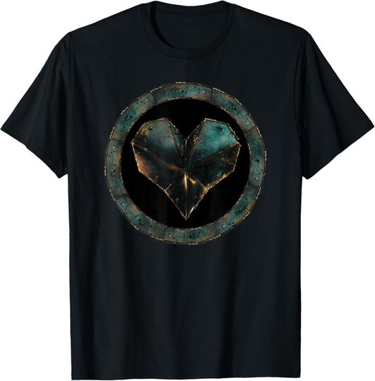 Discover Marvel Iron Heart Metallic Heart Vintage Chest Emblem T-Shirt