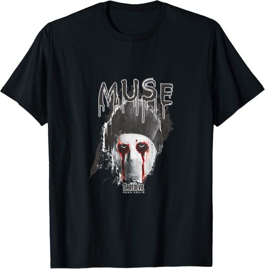 Discover Marvel Daredevil Born Again Muse Big Face Closeup Distressed T-Shirt