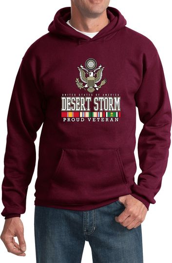 Discover US Proud Desert Storm Veteran Eagle Adult Unisex Hoodie 24982ED2-PC90H