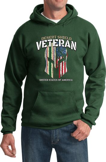 Discover US Desert Storm Shield Veteran Helmet Adult Unisex Hoodie 24978ED2-PC90H