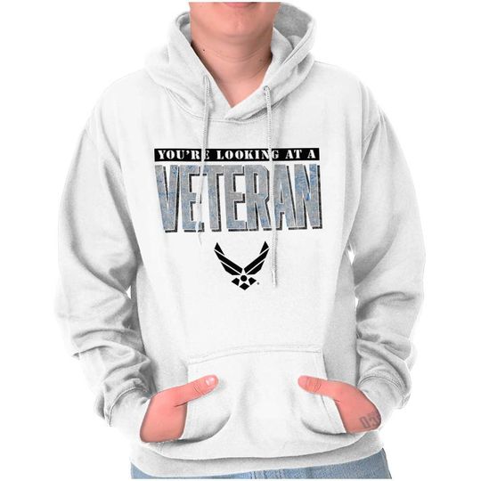 Proud US Air Force Veteran Military Service Hoodie Hooded Sweatshirt Men Women