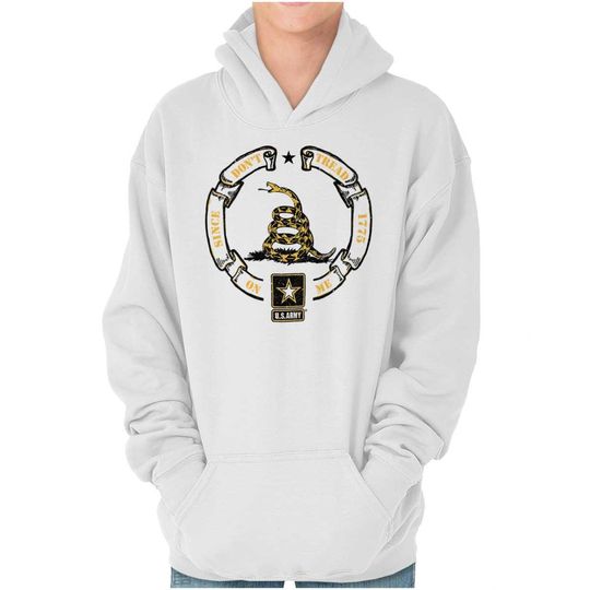 Don't Tread On Me Hooded Sweatshirt: US Army Combat Veteran Graphic Pullover Hoodie