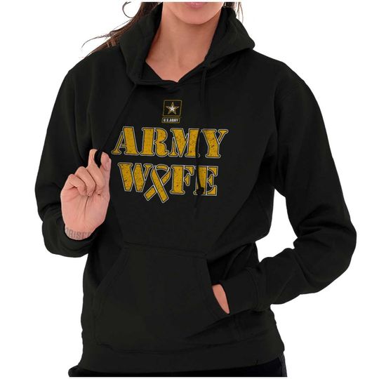 United States Military Veteran US Army Wife Womens Hooded Sweatshirts Hoodies