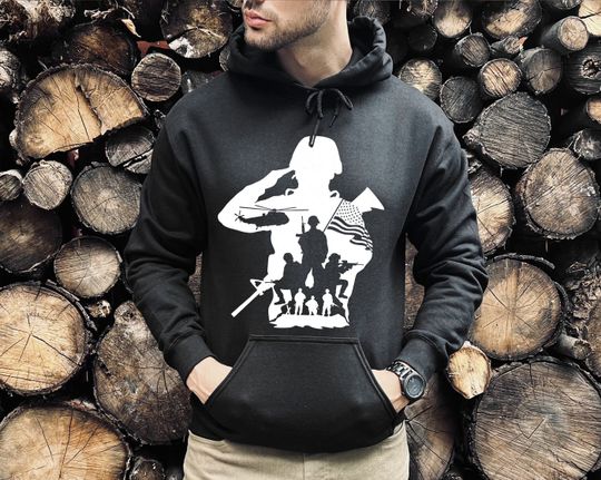 Discover Military Hoodie, Veteran Hoodie, Veterans Day Hoodie, Patriotic Hoodie, American Flag Hoodie, Veterans Day Gift, Memorial Day Hoodie, Army
