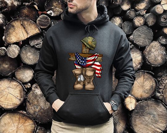 Discover Military Hoodie, Veteran Hoodie, Veterans Day Hoodie, Patriotic Hoodie, Memorial Day Hoodie, American Flag Hoodie, Veterans Day Gift, Army