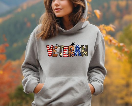 Discover Veteran Hoodie, Veterans Day Hoodie, Patriotic Hoodie, Military Hoodie, American Flag Hoodie, Memorial Day Hoodie, Veterans Day Gift, Army