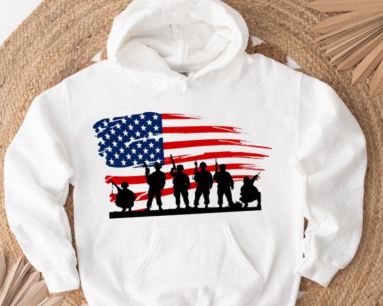 Discover Military Hoodie, Veterans Day Hoodie, Patriotic Hoodie, American Flag Hoodie, Veteran Hoodie, Veterans Day Gift, Memorial Day Hoodie, Army