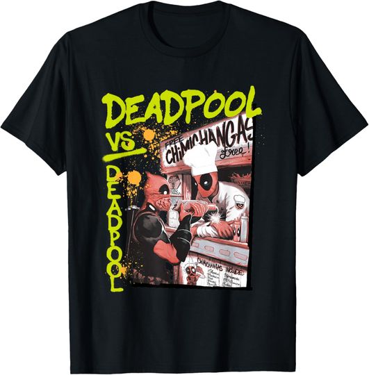 Discover Marvel Comics Deadpool Vs. Deadpool Hot Dog Comic T-Shirt