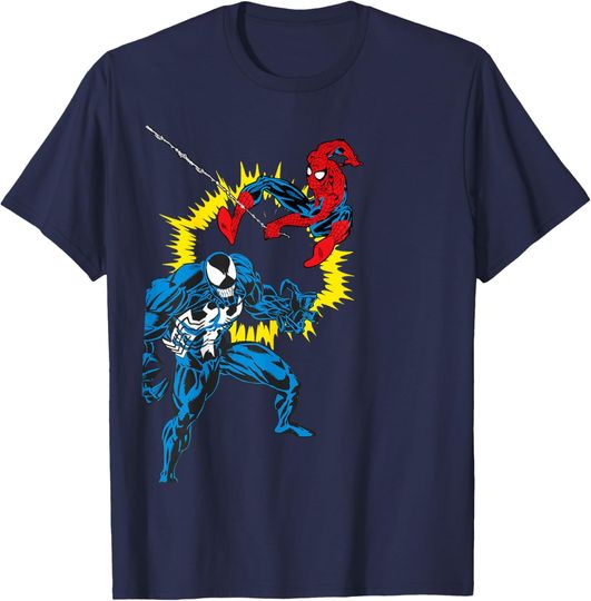 Marvel Comics Spider-Man Vs. Venom Comic Battle T-Shirt