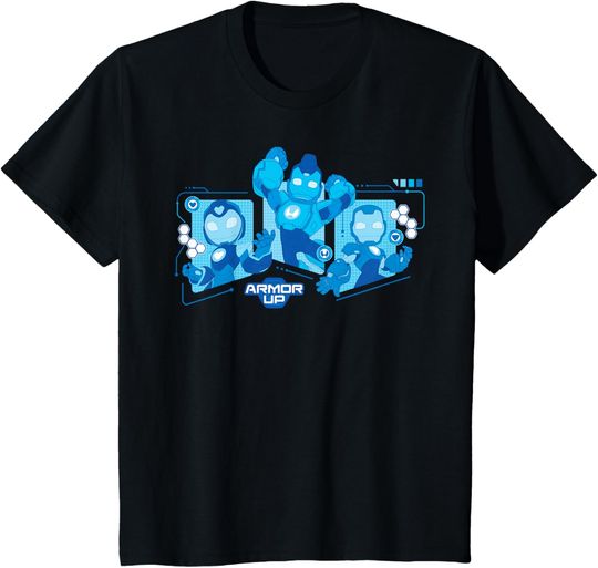 Discover Marvel Iron Man and His Awesome Friends Holo-Tech Armor Up T-Shirt