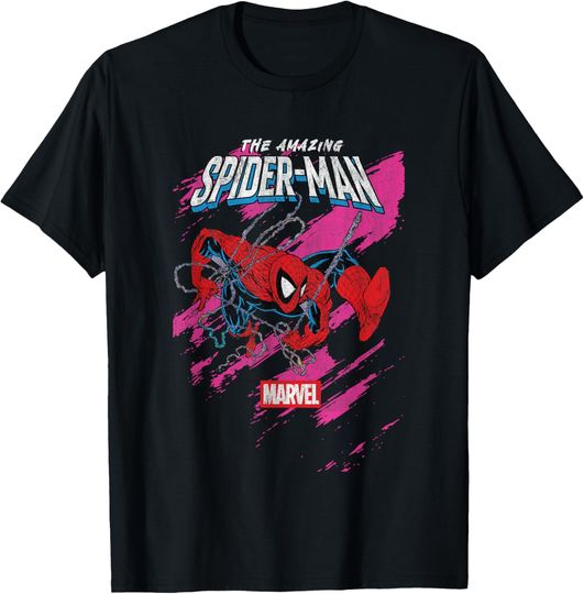 Discover Marvel Comics The Amazing Spider-Man Vintage Neon Cover T-Shirt