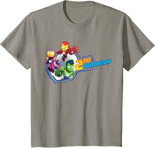 Discover Marvel Iron Man and His Awesome Friends 2nd Second Birthday T-Shirt