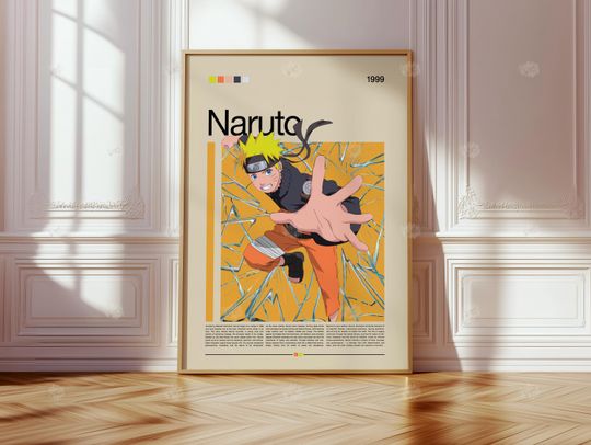 Narutoo Anime Poster | Minimalist Japanese Wall Art | Manga Print | Modern Anime Room Decor | Ninja Artwork | Series Posters For Anime Fans
