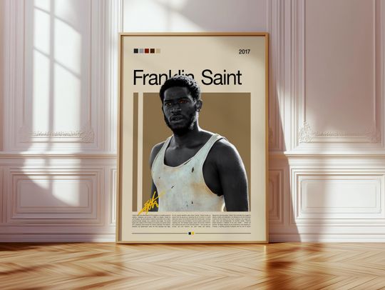 Discover Franklin Saint Poster | Snowfall Wall Art | Series Poster for Fans | Cinematic Character Artwork | Vintage Style | Retro Aesthetic Art Gift