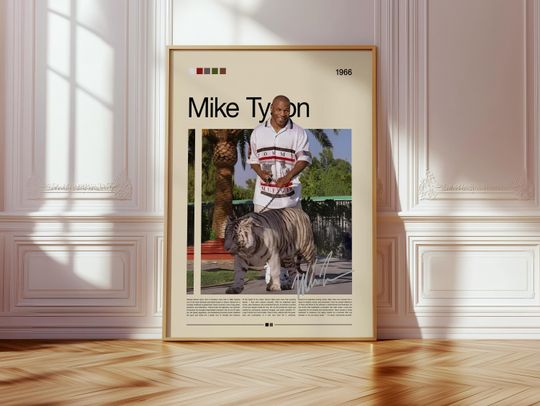 Mike Tyson Poster | Boxing Legend Wall Art | Vintage 90s Aesthetic Print | Champion Minimalist Artwork | Sports Icon Decor | Retro photo