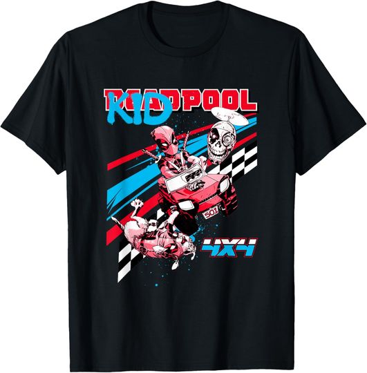 Marvel Comics Deadpool 4x4 Racing Kidpool T-Shirt