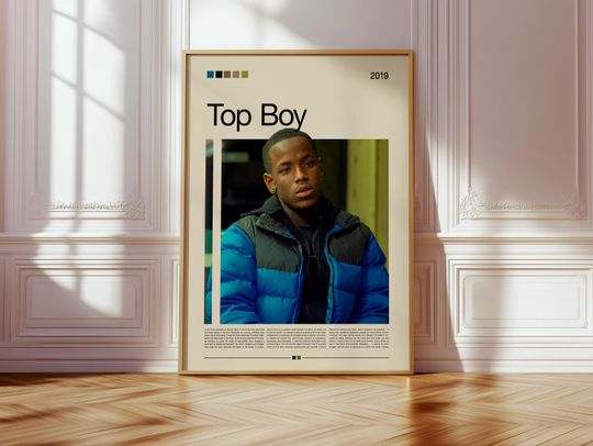 Discover Top Boy Poster | Jamie Tovell Wall Art | British Series Print | Urban Street Aesthetic | Minimalist cinematic artwork