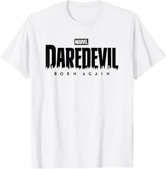 Discover Marvel Daredevil Born Again Black Logo T-Shirt